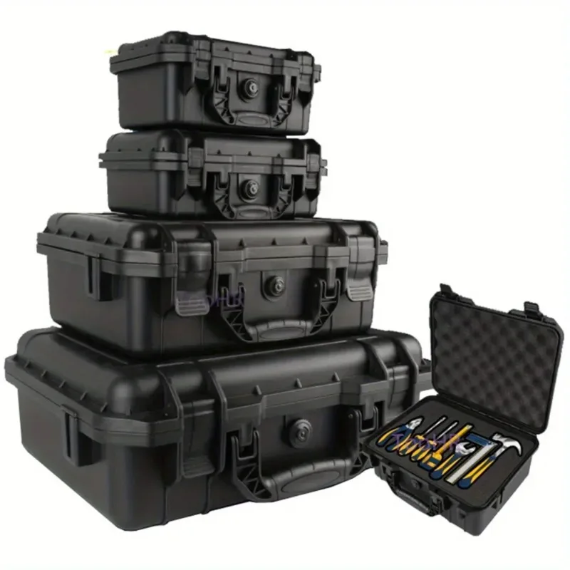 

1pc Waterproof Hard Carry Case Bag Tool Case With Pre-cut Sponge Storage Box Safety Protector Organizer Hardware Toolbox