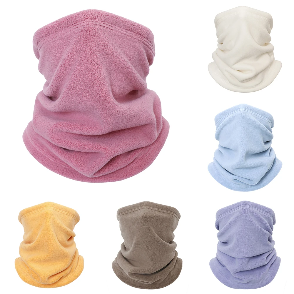 Winter Windproof Scarves Fleece Tube Bandana Scarf Mask Soft Half Face Cover SKi Snowboard Neck Warmer Fashion Women Men