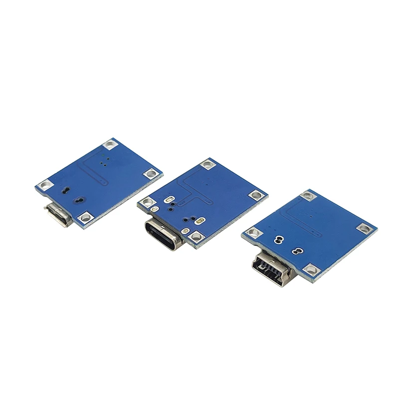 Módulo de cargador de batería de litio, placa de carga con protección, funciones duales, tipo c, Micro, Mini USB, 5V, 1A, 18650, TP4056, 1/5 unidades