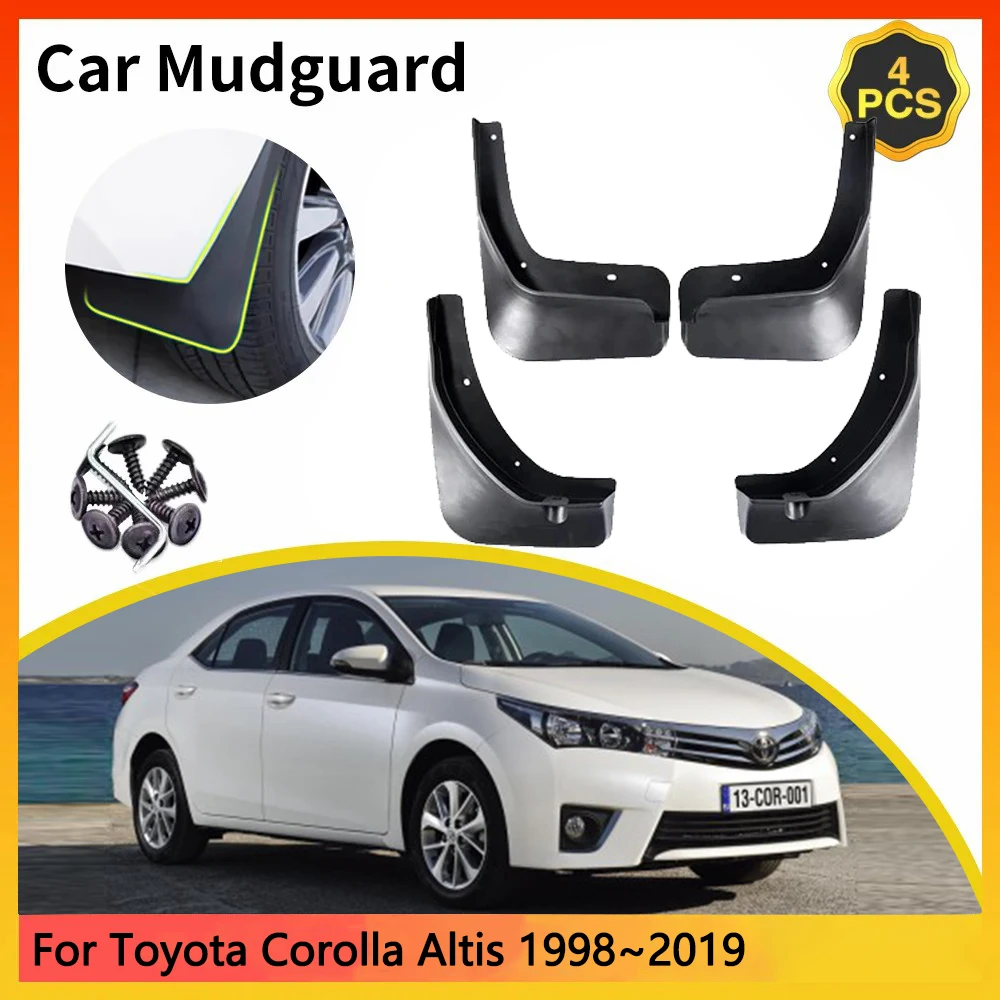 For Toyota Corolla Altis E90 E100 E120 E130 E140 E170 1998~2019 Car Mudguards Mudflap Mudguard Splash Guards Mud Flaps Fender