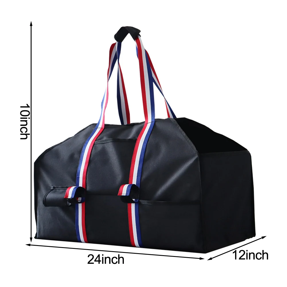 Borsa tote per legna da ardere da 24 pollici realizzata in tessuto Oxford 600D con tasche multiple per organizzare assi e accessori Maniglia per il trasporto