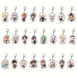 Anime key chain Game Genshin Kunikuzushi Morax Kaeya Xiao Hu Tao Tartaglia Acrylic Keychain charms Badge Cartoon keyring Pendant