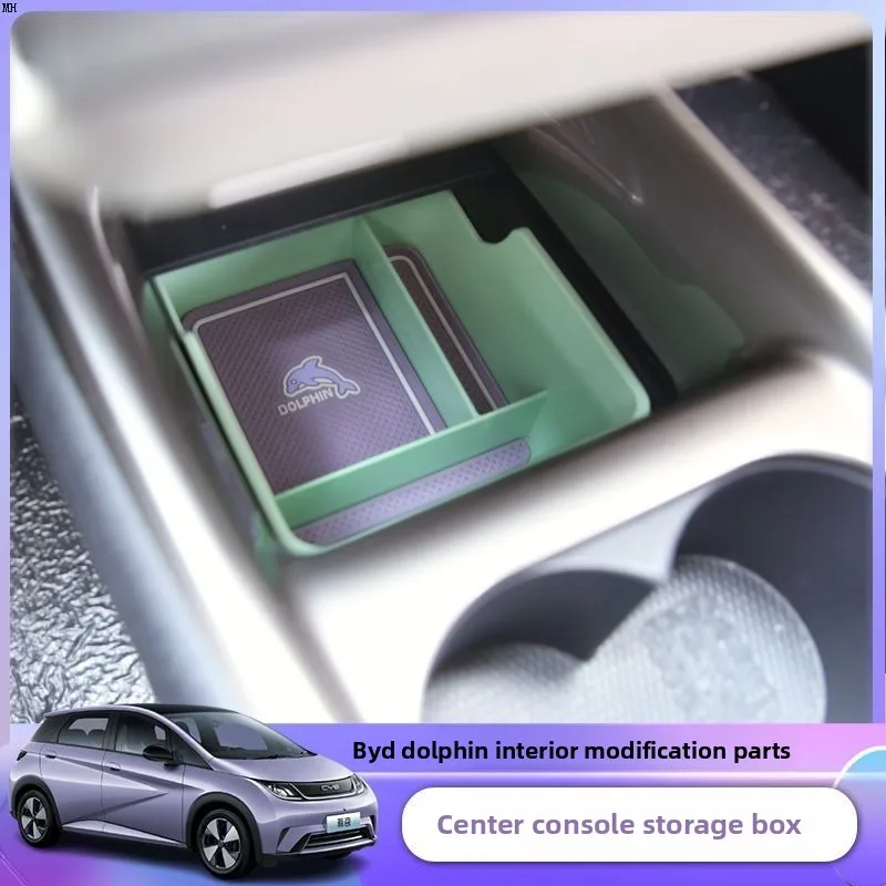 Wasserdichte Mittelkonsolen-Aufbewahrungsbox für BYD Dolphin 2023-2025 Einsteck-Organizer-Ablage Auto-Innenausstattung Rutschfest – Detail 1