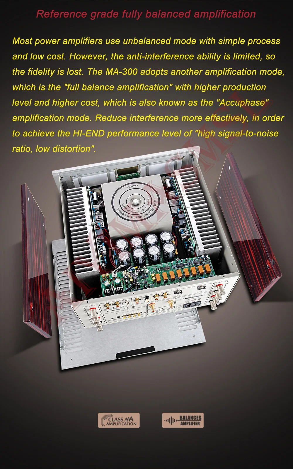 AIYIMA – amplificateur de puissance combiné SMSL MA-300 HIFI 2.0 480W, décodage DAC de classe A, Fiber coaxiale à équilibre complet, Audio