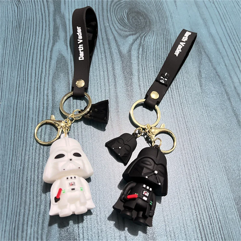 سلسلة مفاتيح شخصية أنيمي من MINISO-Samurai deadpoo ، شخصية كرتونية ، أسود ، زوجين ، حقيبة ظهر ، قلادة مفتاح سيارة ، لعبة أطفال ، هدية حفلة ، جديد
