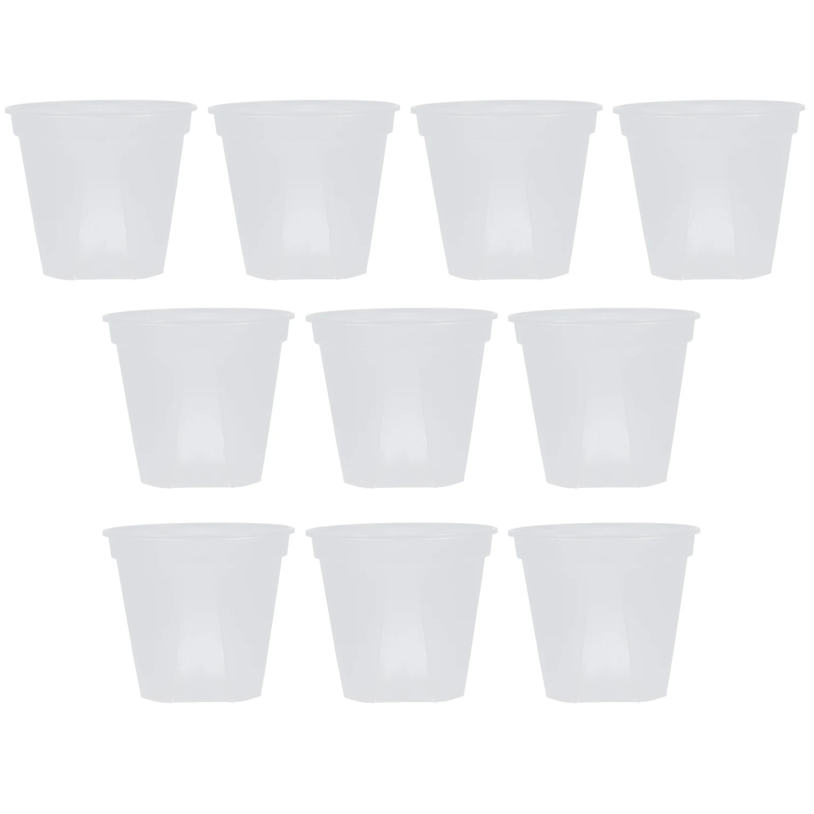 

10pcs Plastic Flowerpots Root Control Ventilated Drainage Holes Succulents Orchid Scindapsus Rounded Breathable