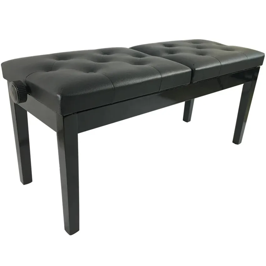 

Hooqu Double Independent Lift Piano Stool Button Top Lacquered Piano Double Recital Stool