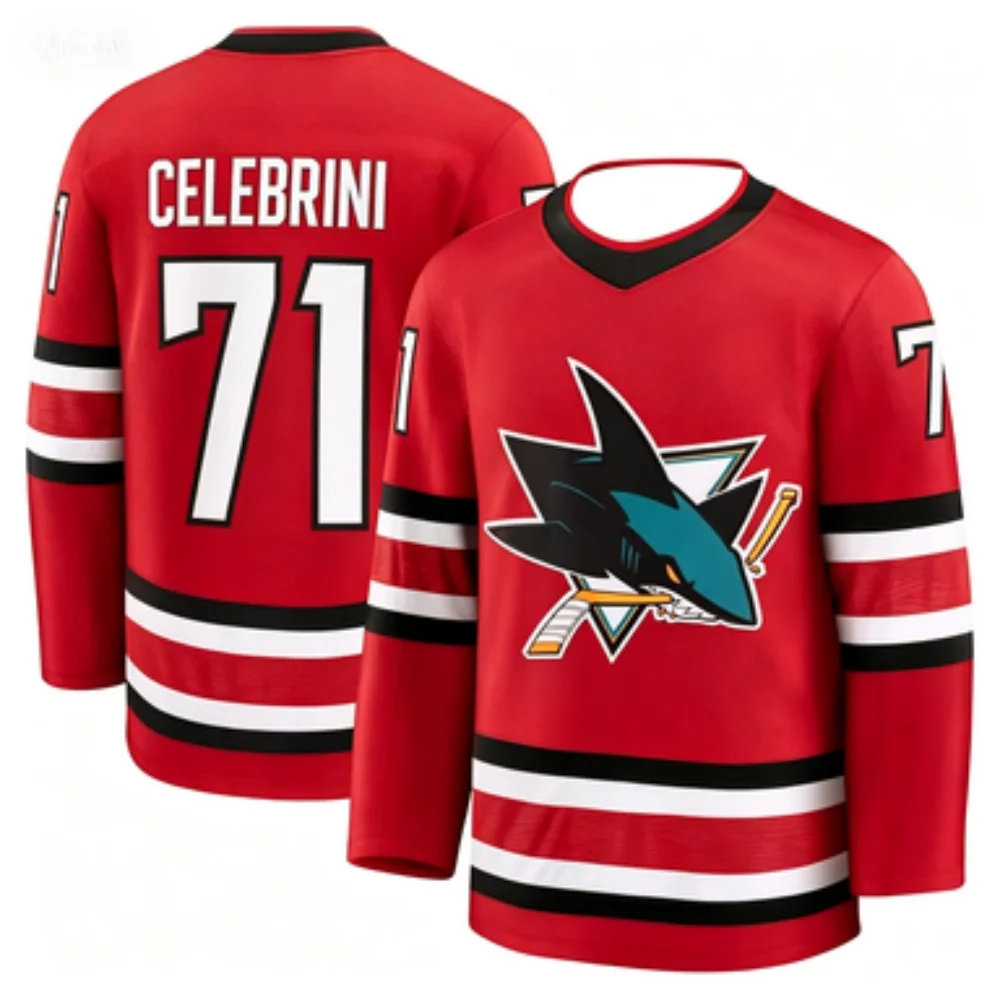 Professional Ice Hockey Jersey No.71 Long-sleeve Game Training Uniform Breathable Comfortable Sports Shirt Unisex view 3