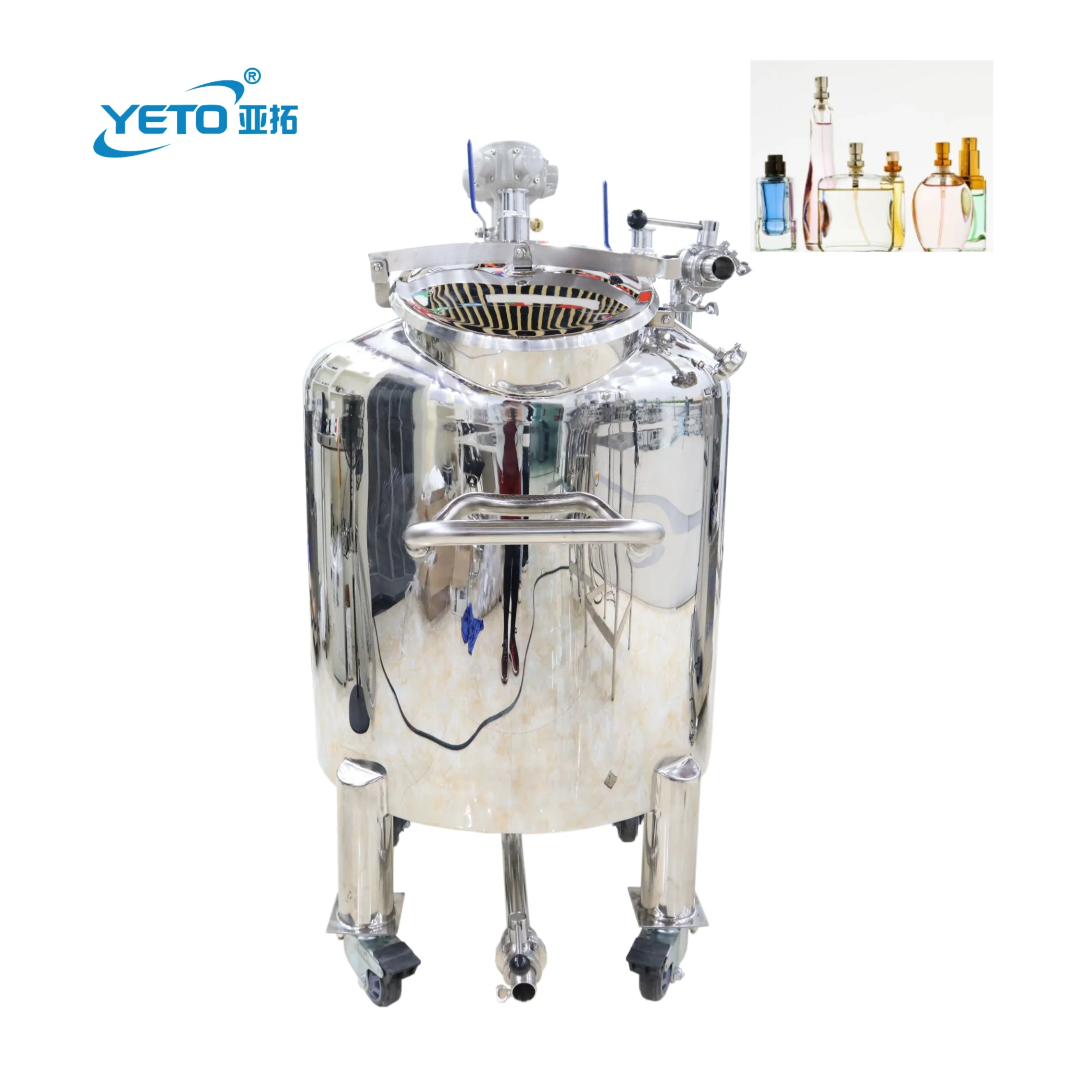 

Stainless Steel Syrup Sauce Lotion Liquid Soap High Shear Agitator Mixer Tank Soap Making Machine Mixer Perfume Mixing Tank