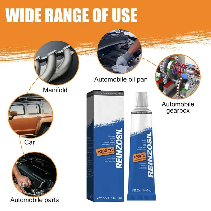 Engine Vehicle High Temp Engine Gasket Sealer Paste For Car High Temperature Oil ResistantGasket-Free Sealant Waterproof