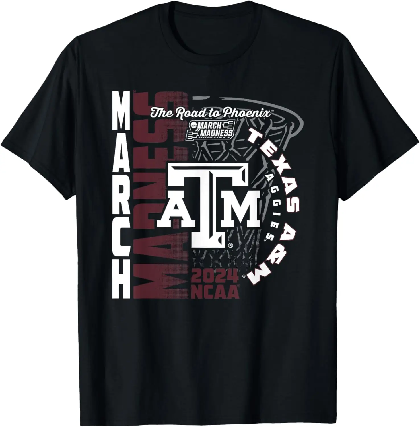 Texas A&M Aggies March Madness 2024 Basketball Insanity T-Shirt