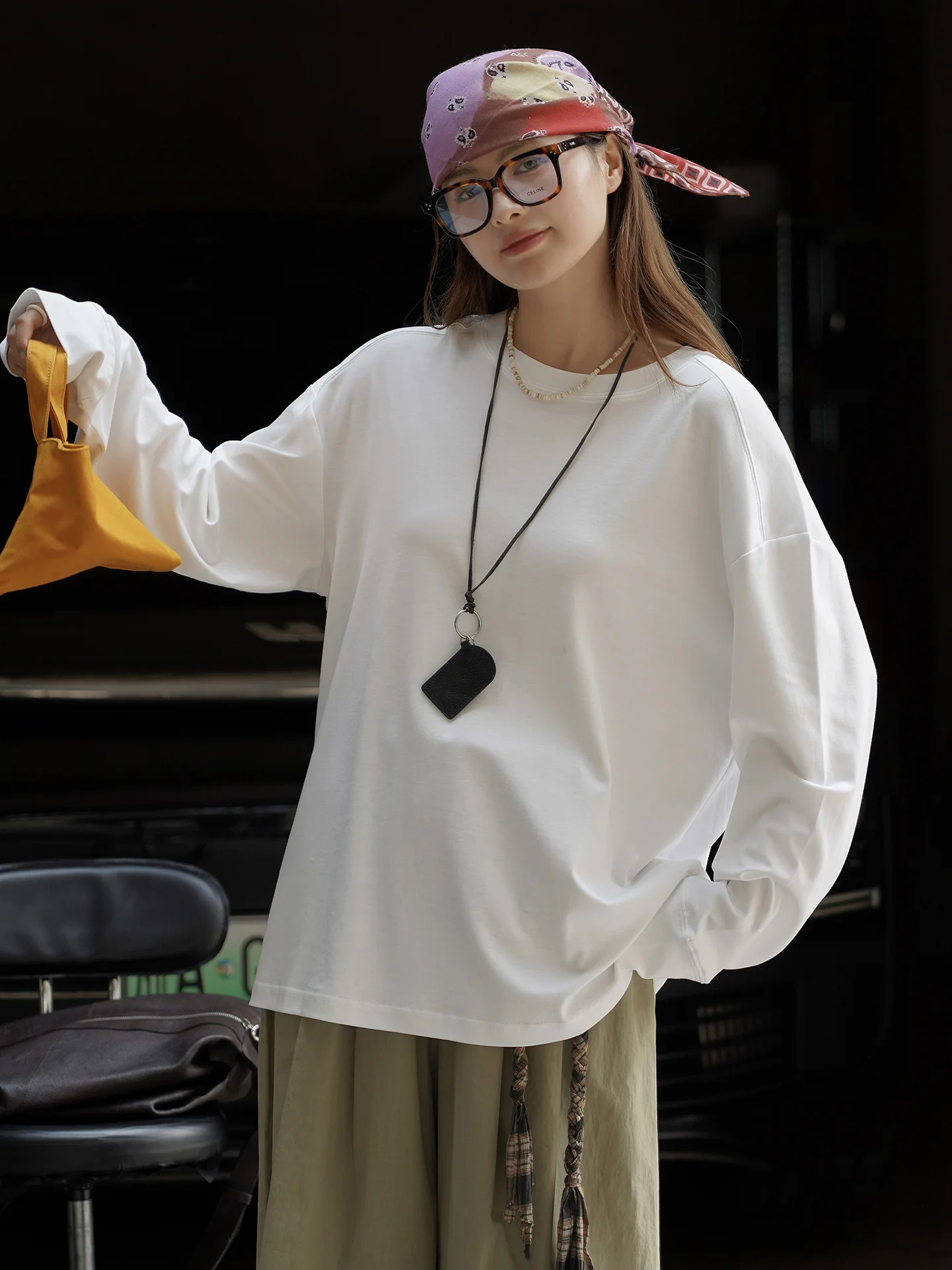 

Early autumn new Korean version casual and comfortable round neck T-shirt loose top
