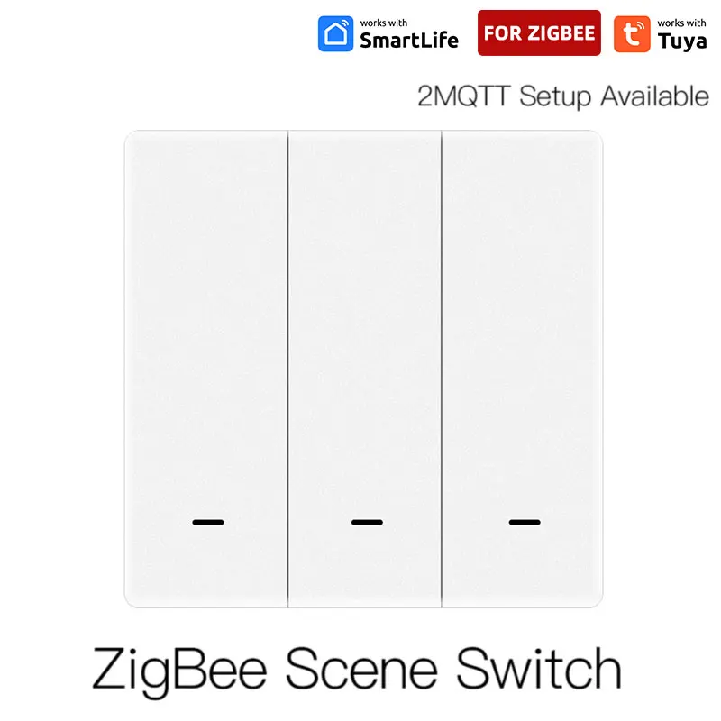 1PCS 1-3Gang Smart Scene Switch Push Button,Battery Powered,Automation,Tuya Smart Life APP Wireless Home Alexa