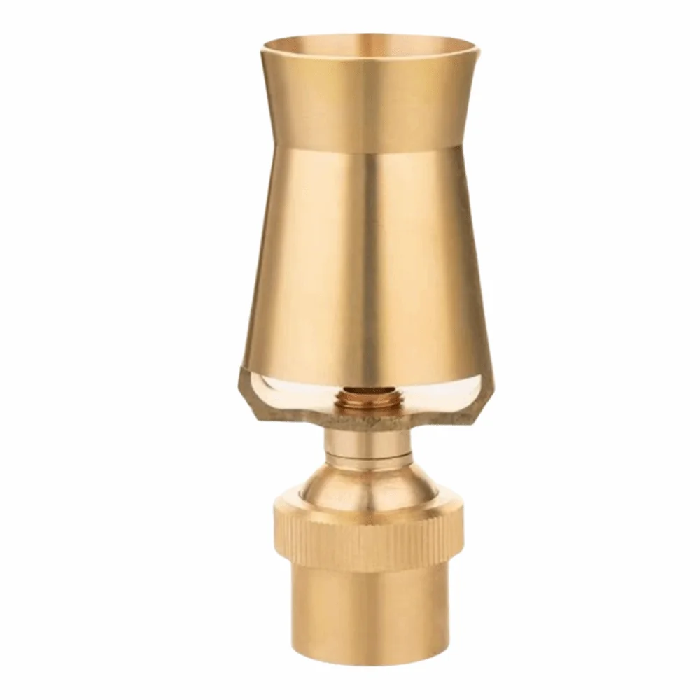 1.5 Inch Internal Thread Water Fountain Nozzle Gold Brass Ice Tower Sprinkler Easy To Install Sprinkler Head Garden Pond Use