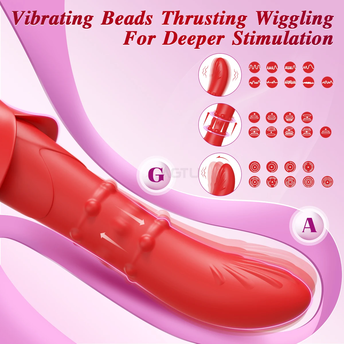 Thrusting سوينغ دسار هزاز G بقعة تهتز قضبان اصطناعية الشرج المهبل محفز انزلاق الاهتزاز الهزاز الجنس لعب للنساء 18