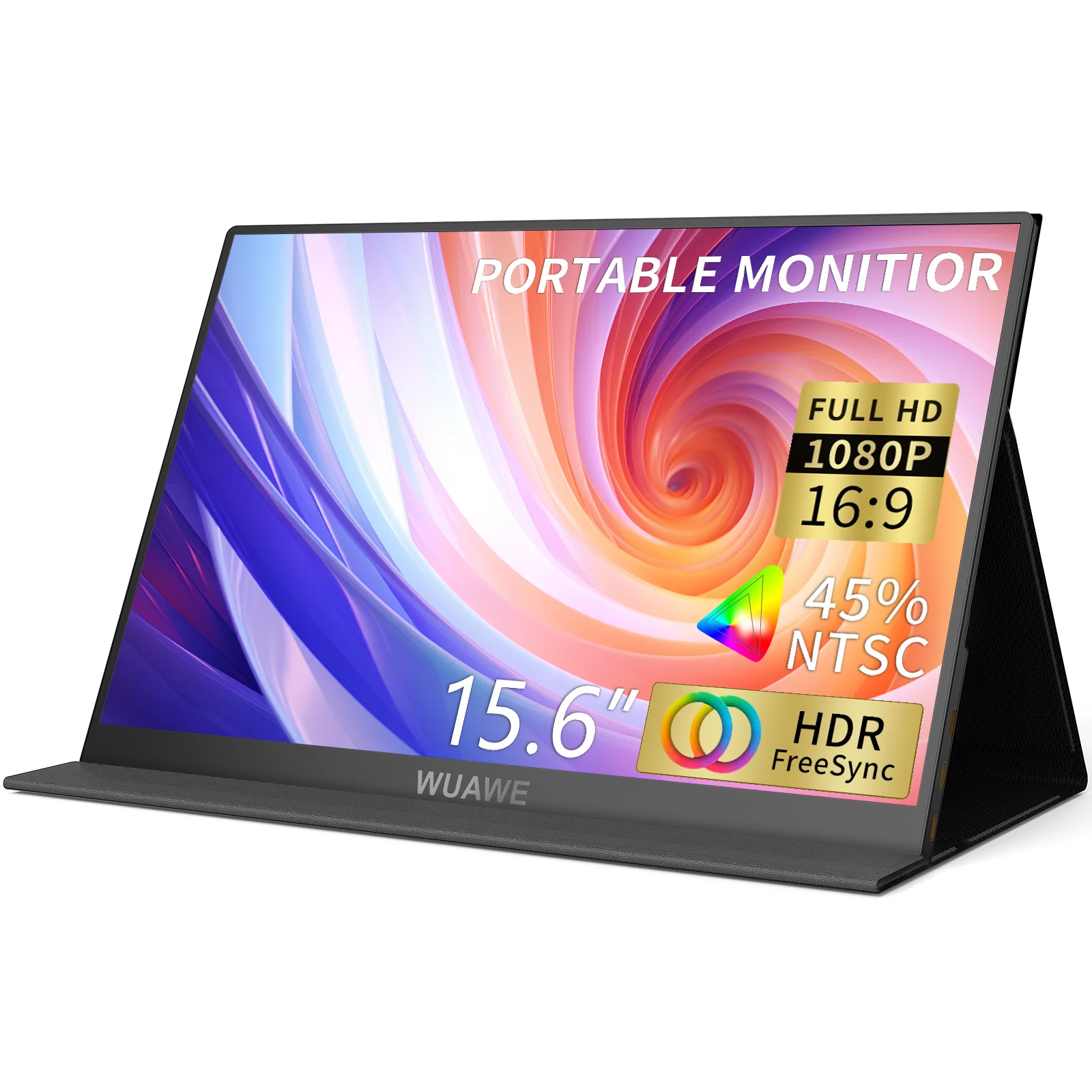 Fabryczny przenośny monitor 15,6 cala, monitor podróżny 1080P 72% NTSC USB C HDMI do laptopa, zewnętrzny drugi monitor komputerowy