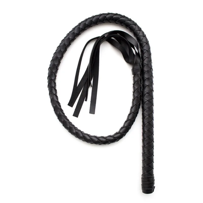 Adult Sex Toys Black Leather Pointer Matte Without Iron Ring Sm Restraint Toy Snake Whip Adult Supplies Props