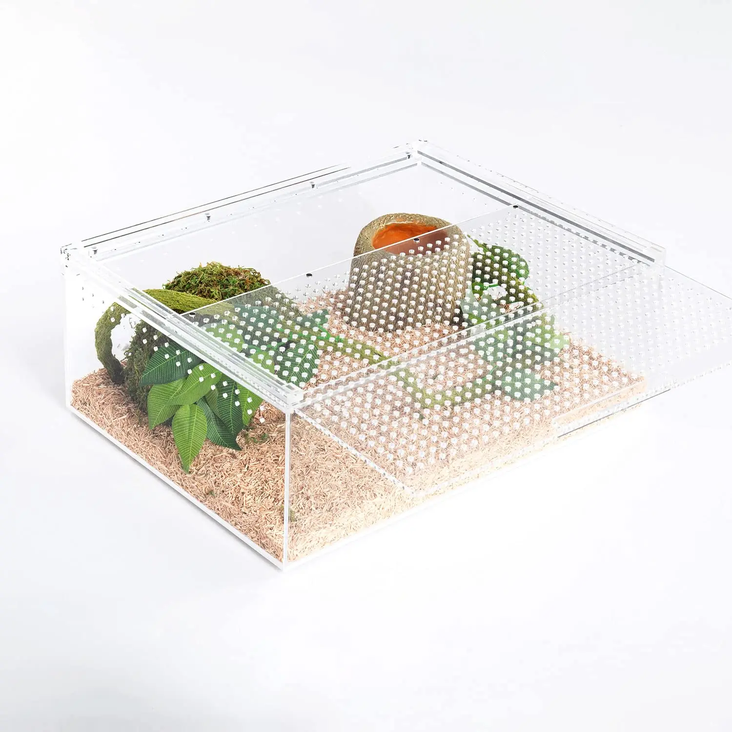 

Customized Lucite Reptile Breeding Box Reptile Acrylic Cage For Lizards Roach Spider Snake