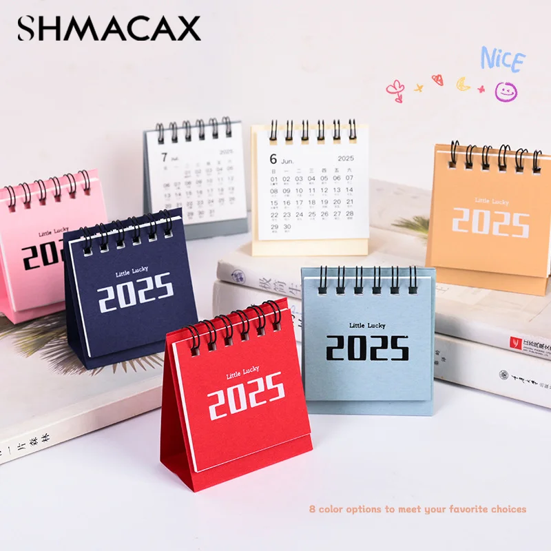 Black White 2024 2025 Desk Calendar Kawaii Coil Calendar To Do List Monthly Daily Planner Agenda Organizer Cute Office Supplies