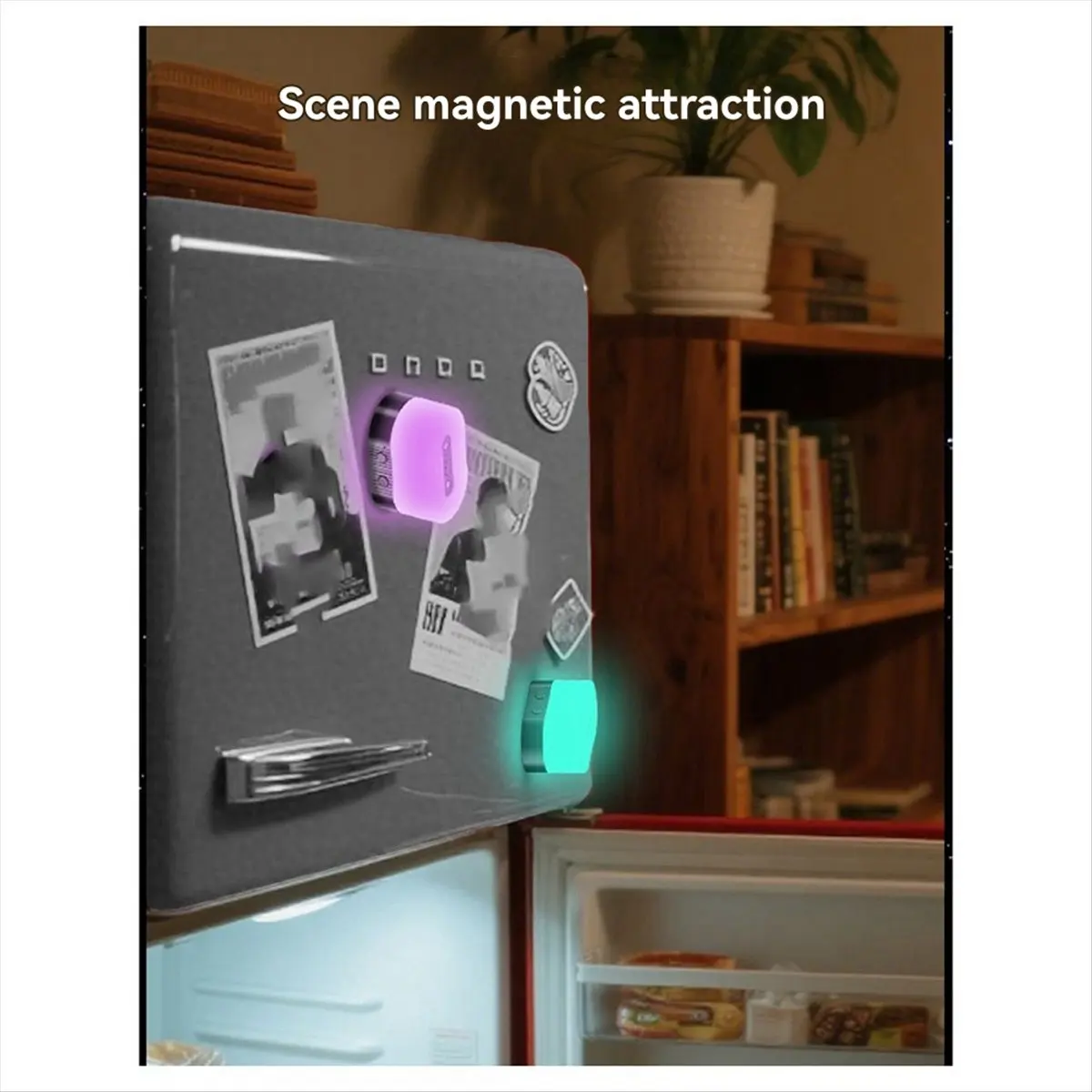 DT707 Mon.Portable Magnetic Charging Lamp Atmosphere Light 11 Light Modes for Party Photography Soft Light Night Light White