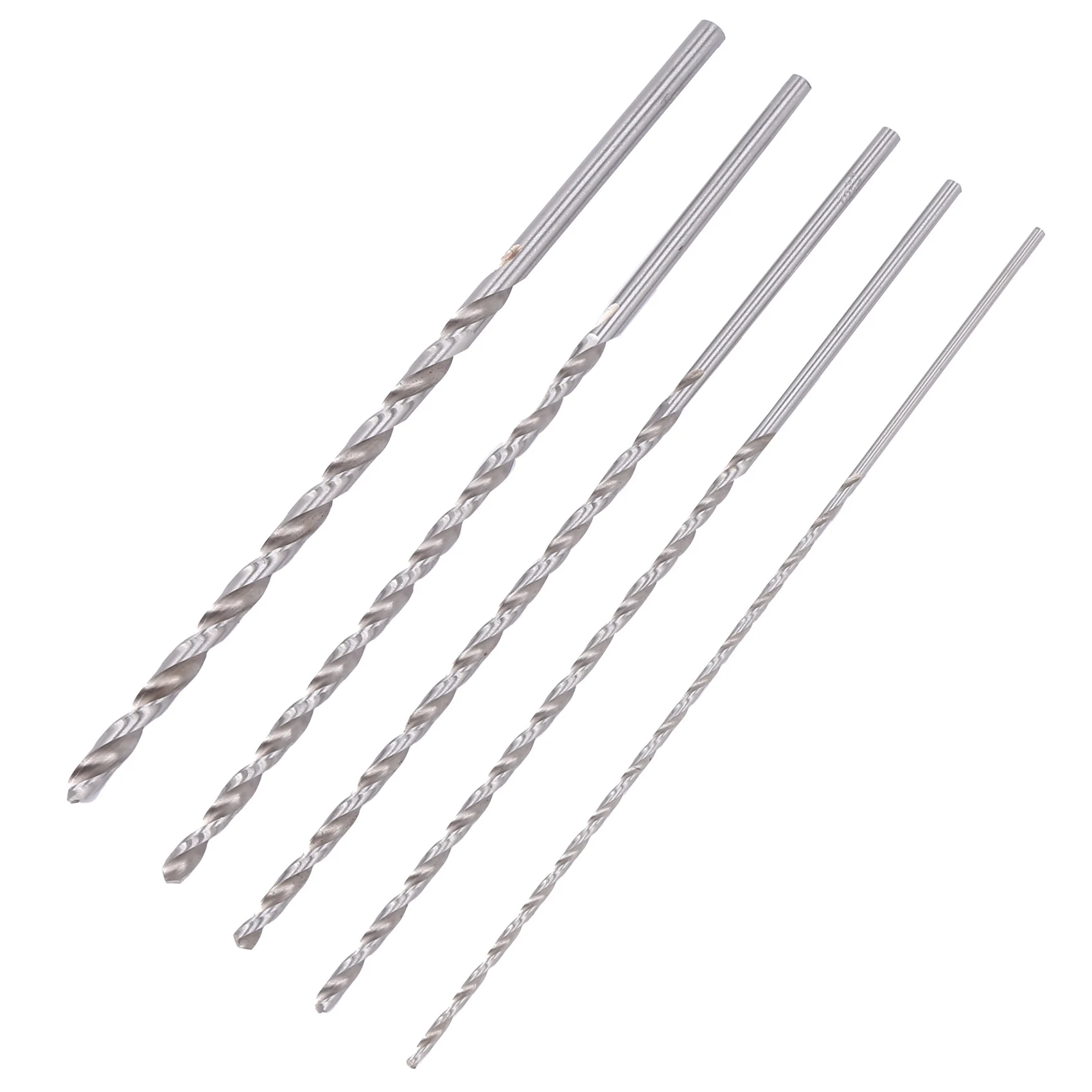 B84B-15PCS Extra Long High-Speed Steel Drill Bit Sets Straight Shank Twist Drill Bit Tool 2-5Mm For Wood