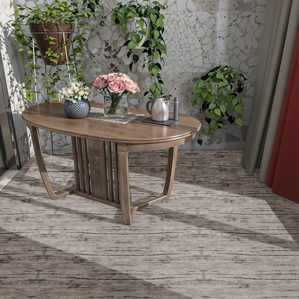 【Breeins】ألواح أرضيات خشبية ذاتية اللصق من مادة PVC لديكور المنزل، أرضيات PVC ذاتية اللصق من الخشب الريفي النابض بالحياة