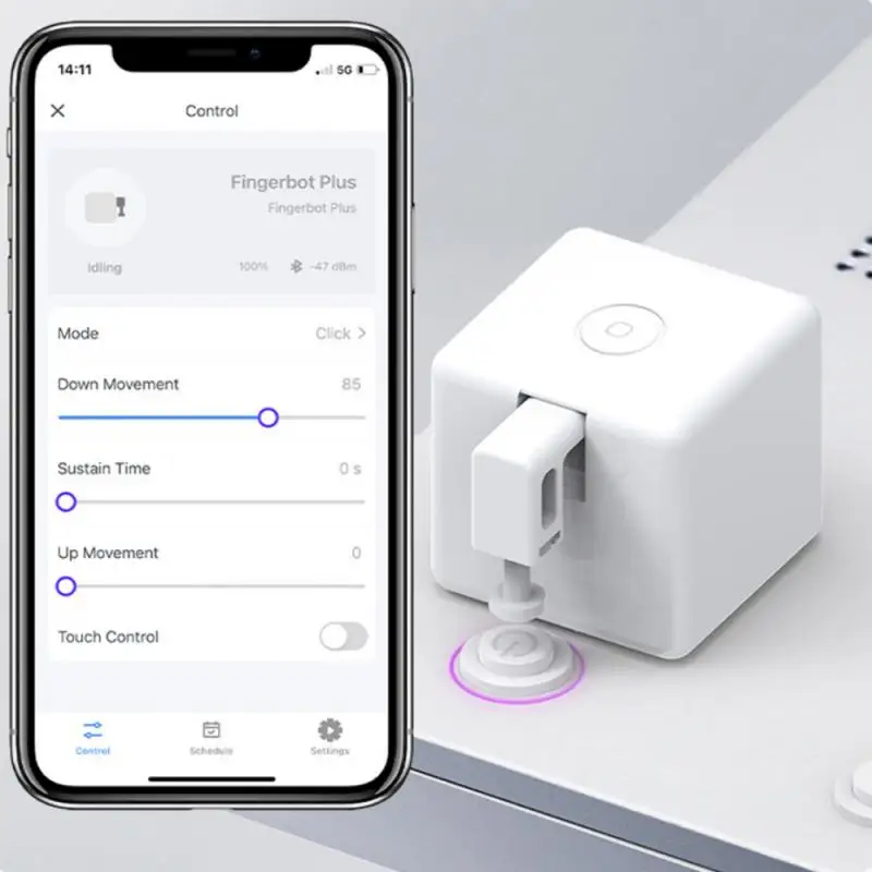 Aubess Tuya Zigbee Smart Fingerbot Plus Switch Button Pusher Smart Home Smart Life App Work With Alexa Google Home Alice