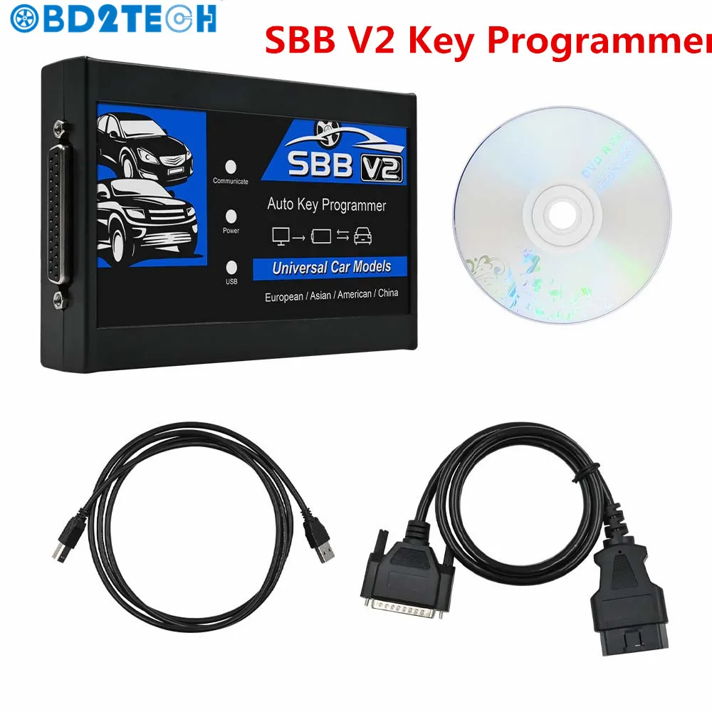 2024 Newest SBB V2 Auto Key Programmer Tool Smart SBB V2 Key Transponder Scanner OBD2 sbb Unlimited No Token