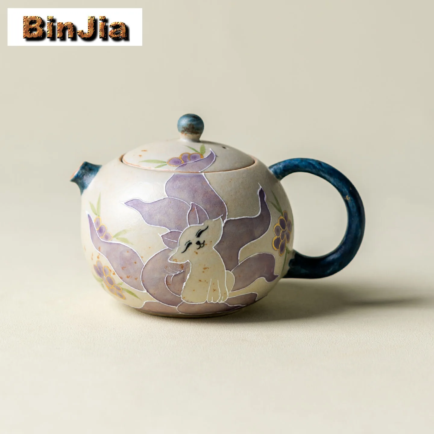 

200 мл ручная роспись девятихвостая лиса Сиши чайник ручной работы чайник для заварки чая чайник с ситечком коллекция чайных посуды