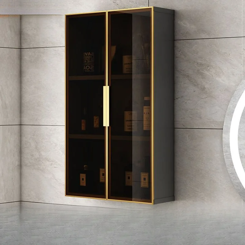 

No punching on the side of the storage cabinet, storage locker above the balcony toilet