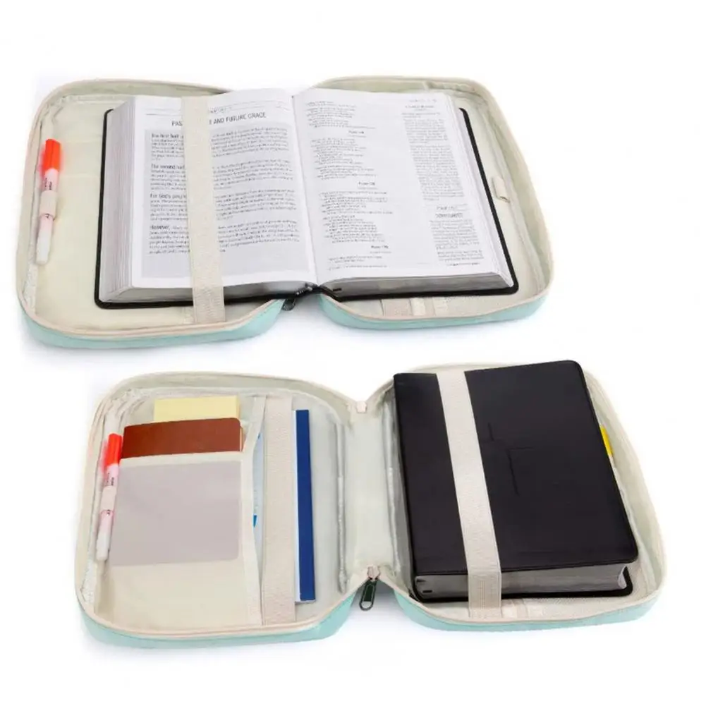 Storage Pouch Capacity Zipper Binder Bag with Handle Waterproof Document File Organizer Multi-pocket Portfolio for Office