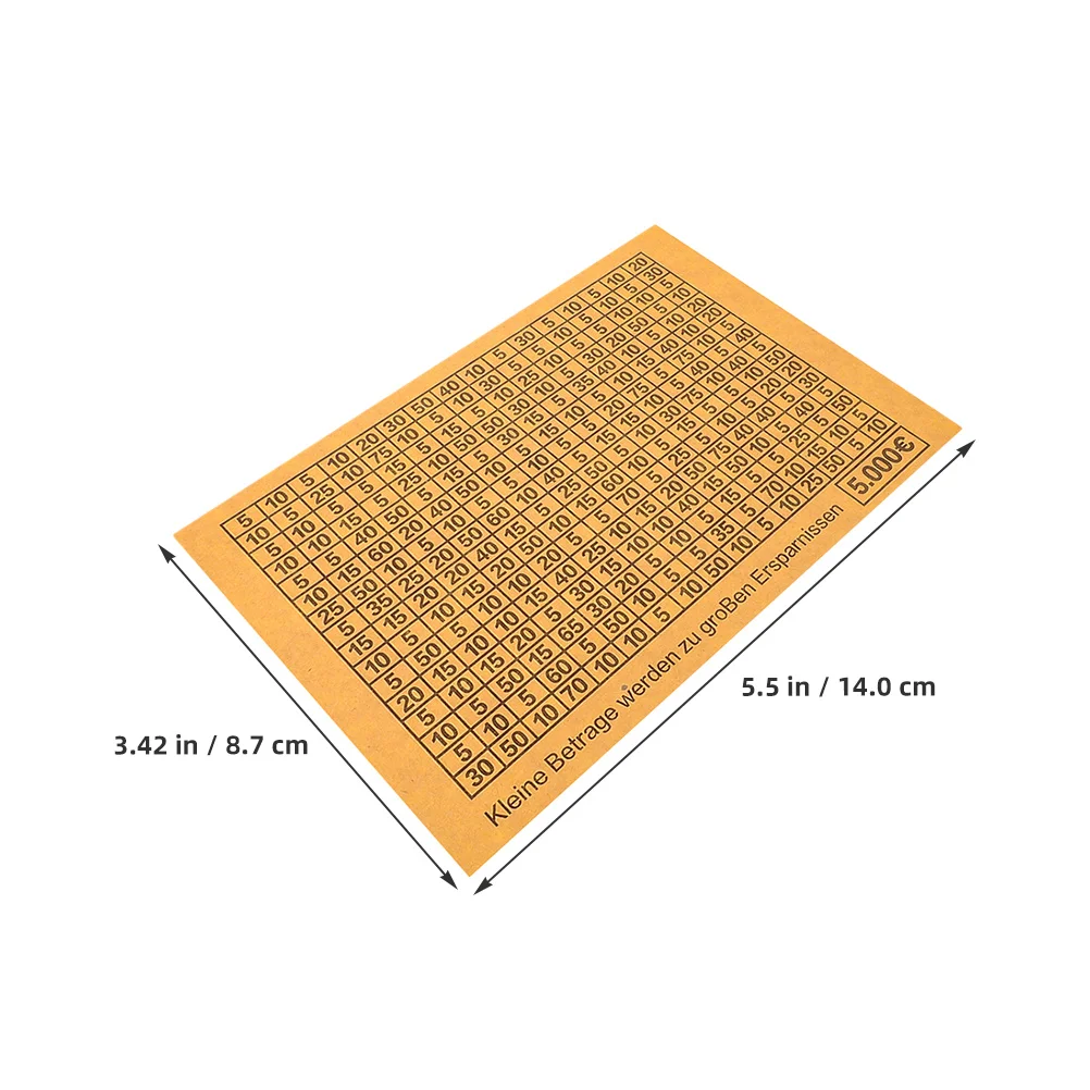 ملصقات تعقب التوفير 30 ورقة لصندوق المال تحدي اليورو DIY مجموعة ملصقات أرقام الميزانية