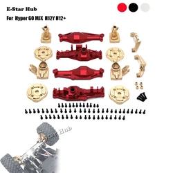 Front and Rear Axle Shell Brass Cup C-seat Axle Cover for Hyper GO MJX H12Y H12+ Metal Upgrade Parts RC Crawler Car Truck Buggy