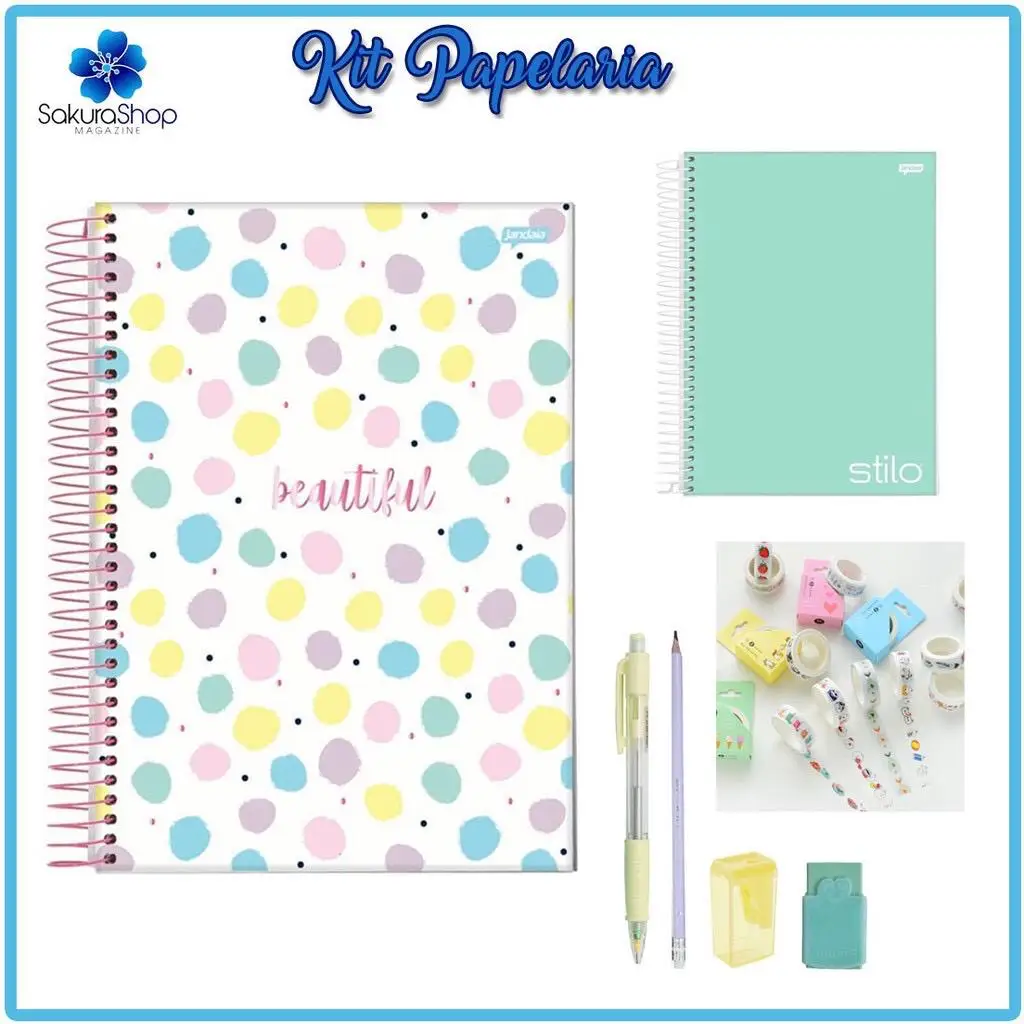 Colorful Arch Iris Neon Pastels Stationery Kit