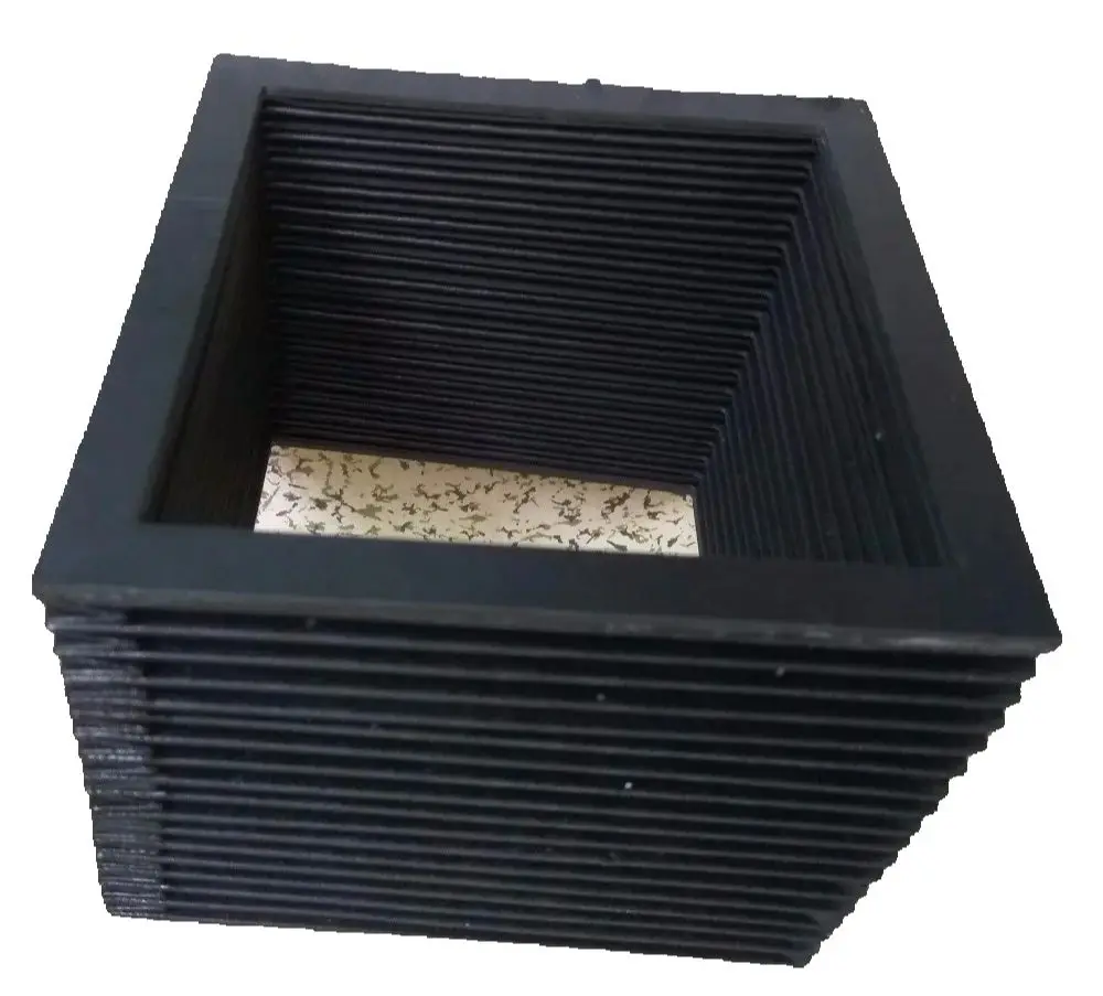 T5 Square type cnc machine protection bellows shield, internal: 200mmx200mm; external: 240mmx240mm,Lmax:2500mm