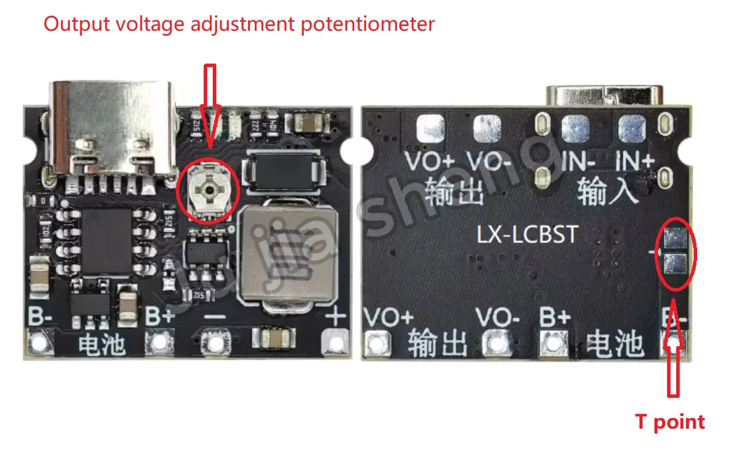 5-20 Stück 3,7V auf 9V 5V 2A DC-DC Step-Up-Boost-Modul Typ-C 18650 Lithium-Batterie Lade- und Entladefunktion integriert einstellbar – Detail 4