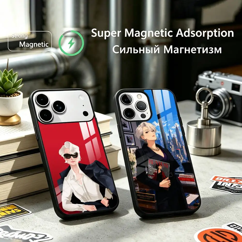 Meryl S-Streep Trending Actor Phone Case For iPhone17,16,15,14,13,12 Plus,Pro Compatible with magnetic wireless charging