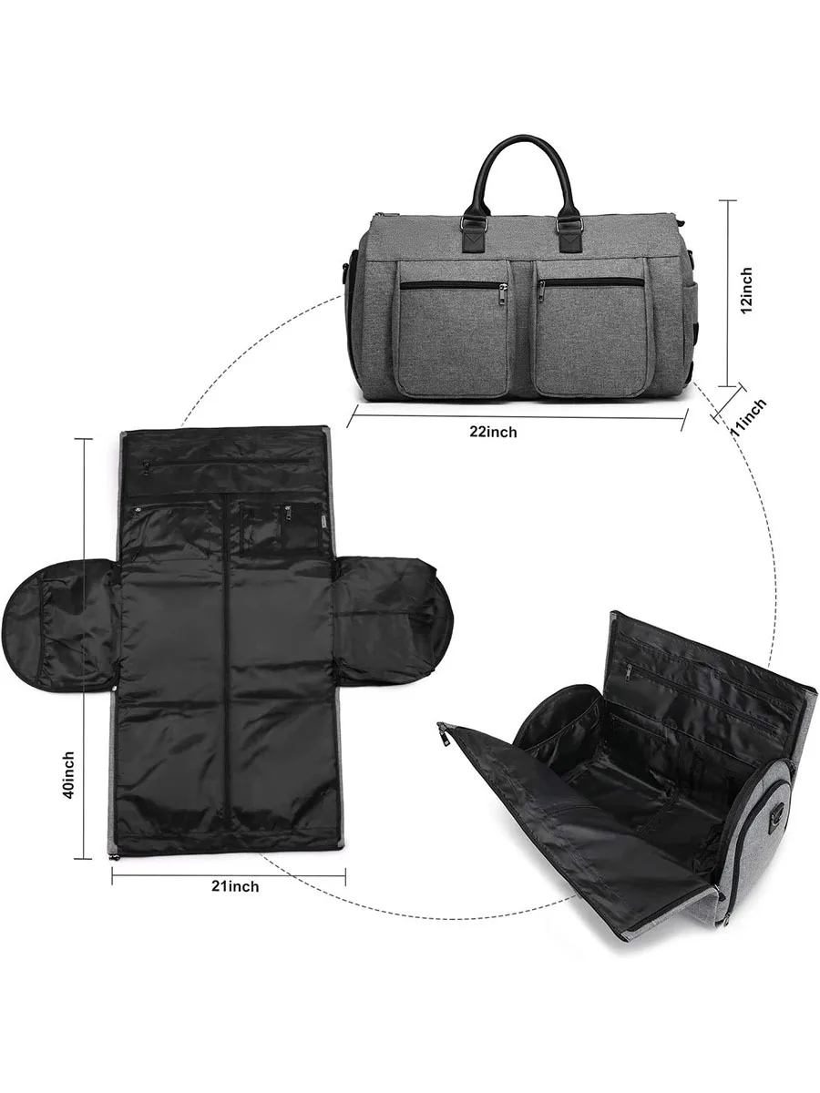 Customized suit bag, travel bag, foldable pull rod bag with wheels, large capacity, portable, multifunctional handheld suit bag