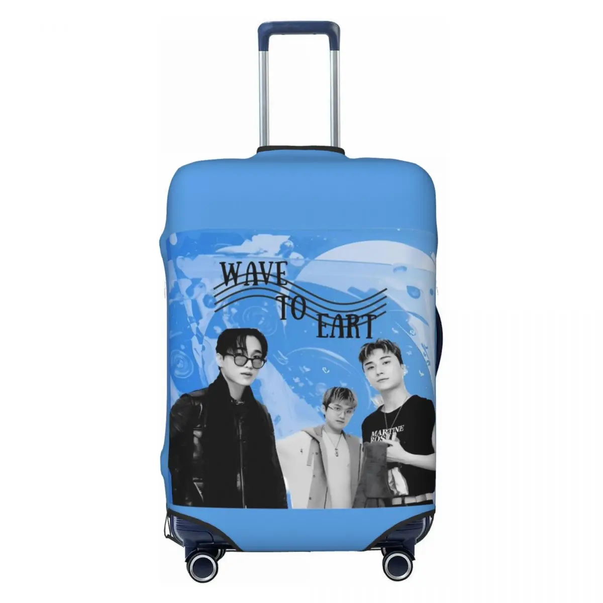 Wave To Earth Band Music Suitcase Cover Elastic Business Protector Luggage Accesories Flight