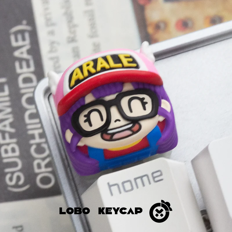 Arale Theme Series Cute Resin Art Keycaps for Mechanical Keyboards Collection of Trendy Toy Gifts