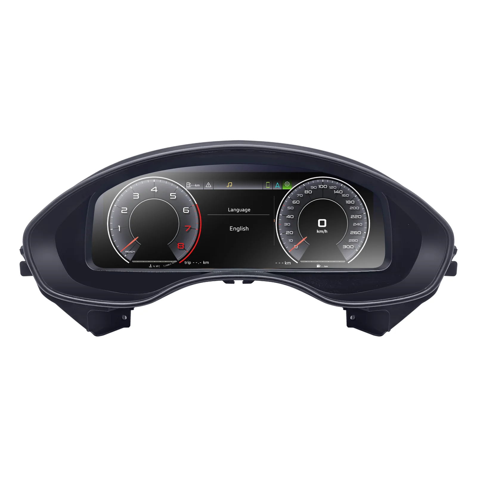 12,3" Navicluster Dashboard dla Audi A6 A7 C7 2012-2018 lata Wsparcie klastra cyfrowego Carplay HDMI Panel LCD Prędkościomierz Wirtualny kokpit — 2