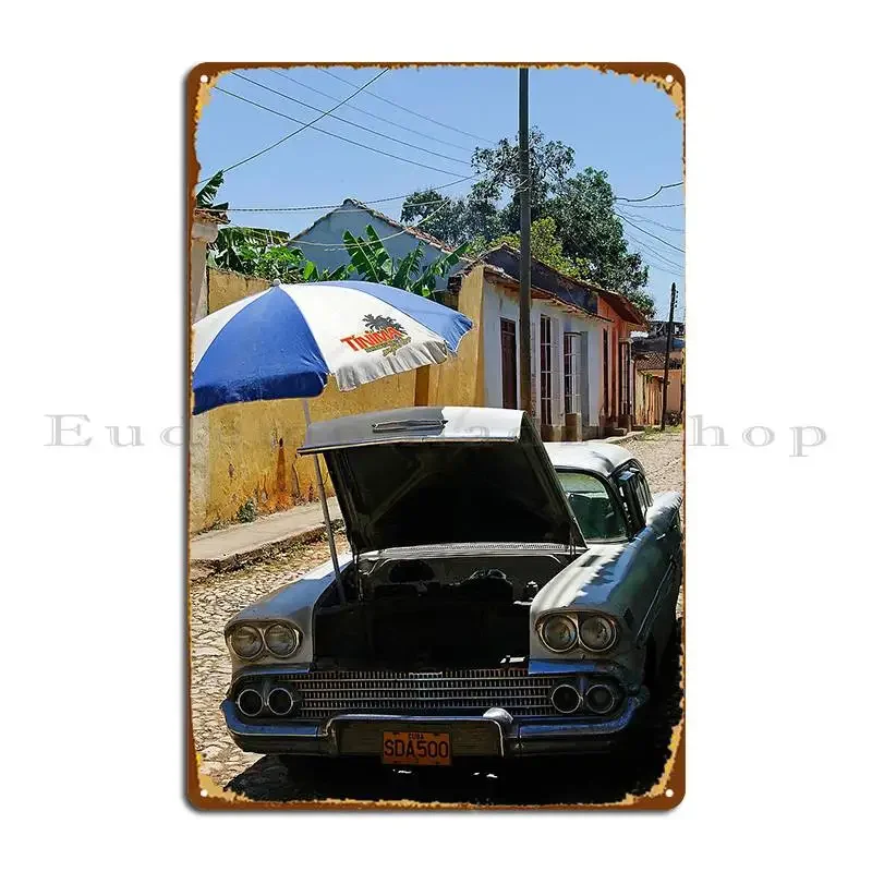 Air Con Cuba Style Trinidad Cuba Metal Sign Party Cinema Customized Wall Decor Wall Mural Tin Sign Poster