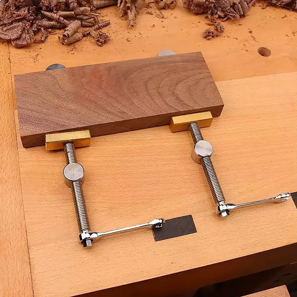 

19mm Bench Dog Clamp Set Adjustable Steel Brass Woodworking Fixture for Workbench Hole Fastening