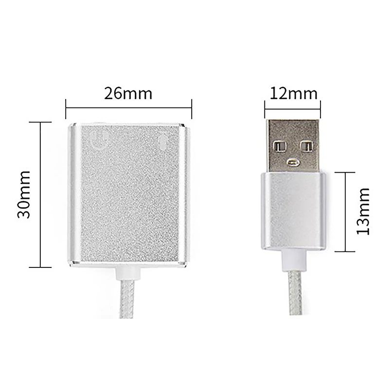 High Quality External USB Sound Card Jack 3.5mm USB Audio Adapter Earphone Microphone Sound Card For MacBook Computer Laptop PC