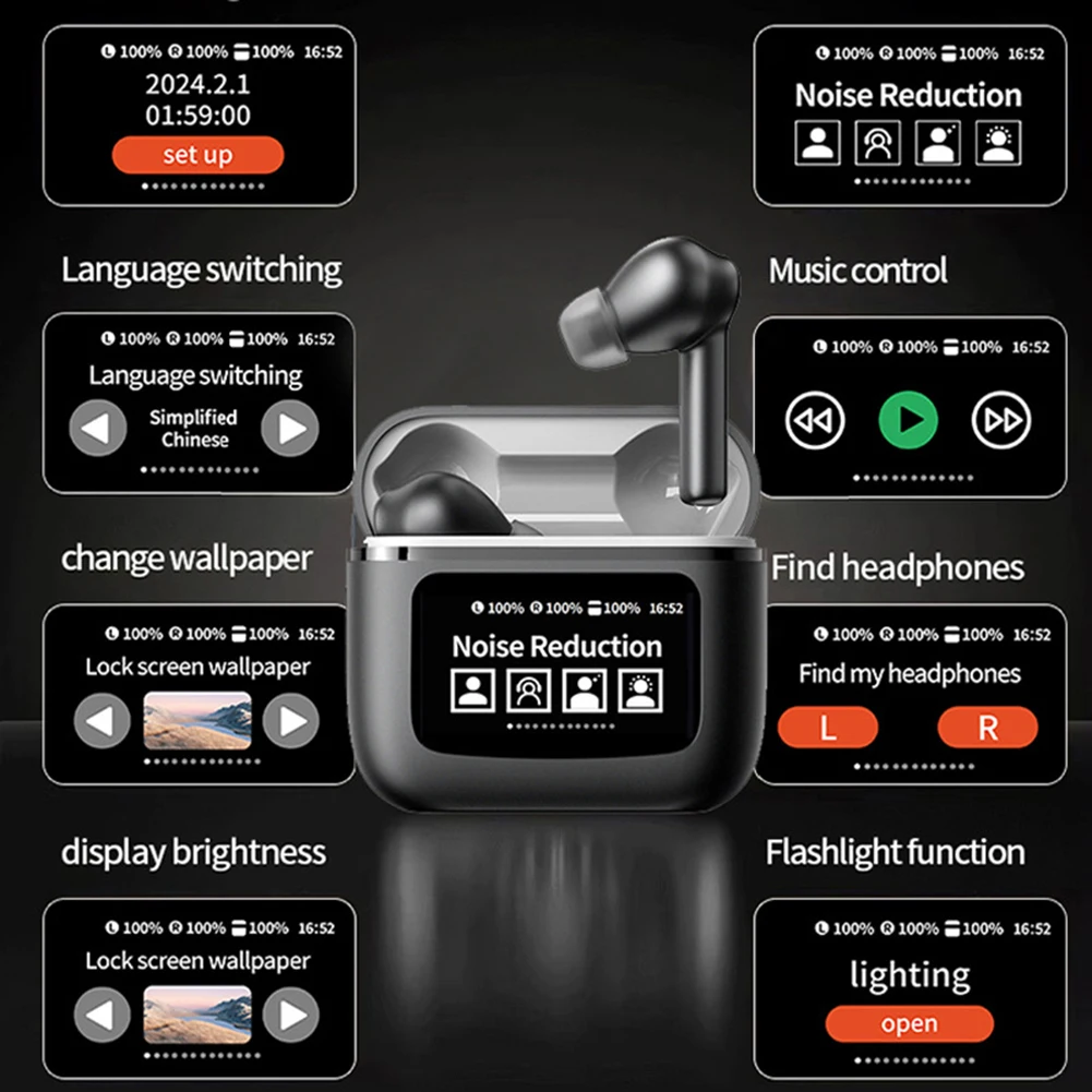 หูฟังแปลภาษาไร้สายขนาดกะทัดรัด รองรับการแปลภาษาแบบเรียลไทม์สำหรับนักเดินทางและการสนทนาหลายภาษา