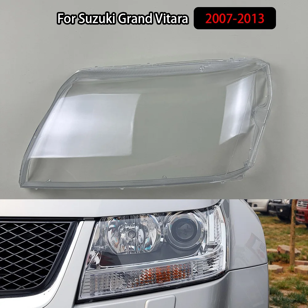 

For Suzuki Grand Vitara 2007-2013 Front Headlight Cover Transparent Shade Lampshade Headlamp Shell Lens Plexiglass