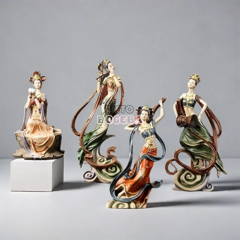 

Creative Dunhuang Flying Fairy Statue Crafts Living Room Study Wine Cabinet Entrance Home Decoration housewarming gifts