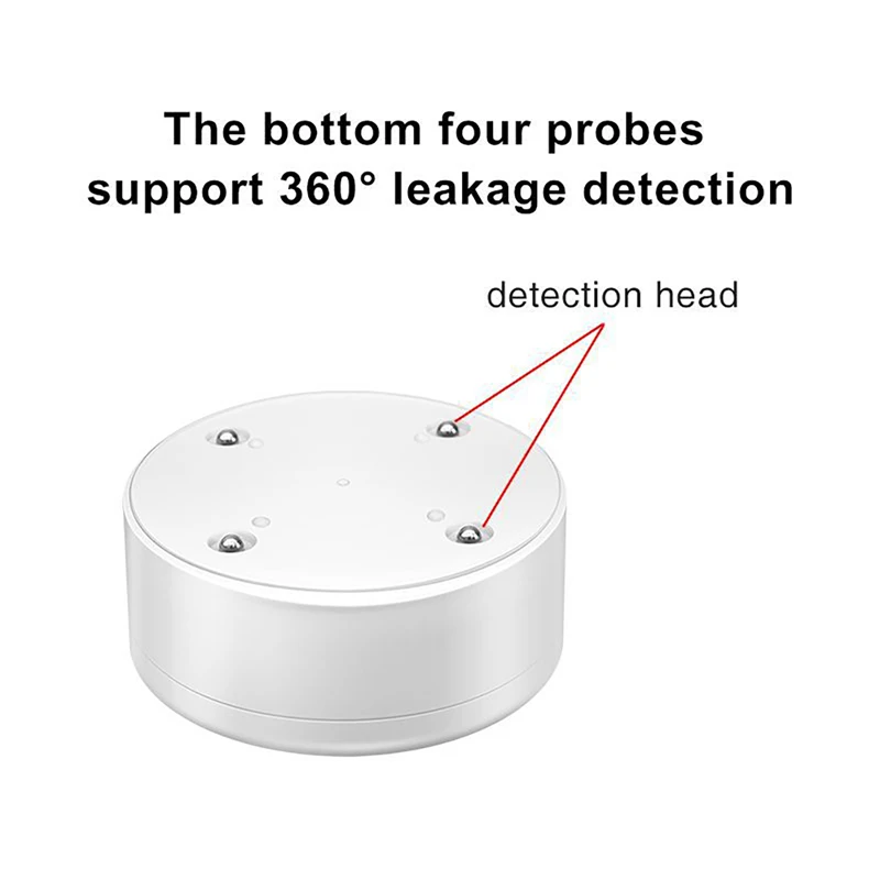 Tuya Smart WIFI Waterleksensor Detectie 100dB Hoogvolume Alarmkoppeling Waarschuwing Toepassing Externe bewaking met Alexa