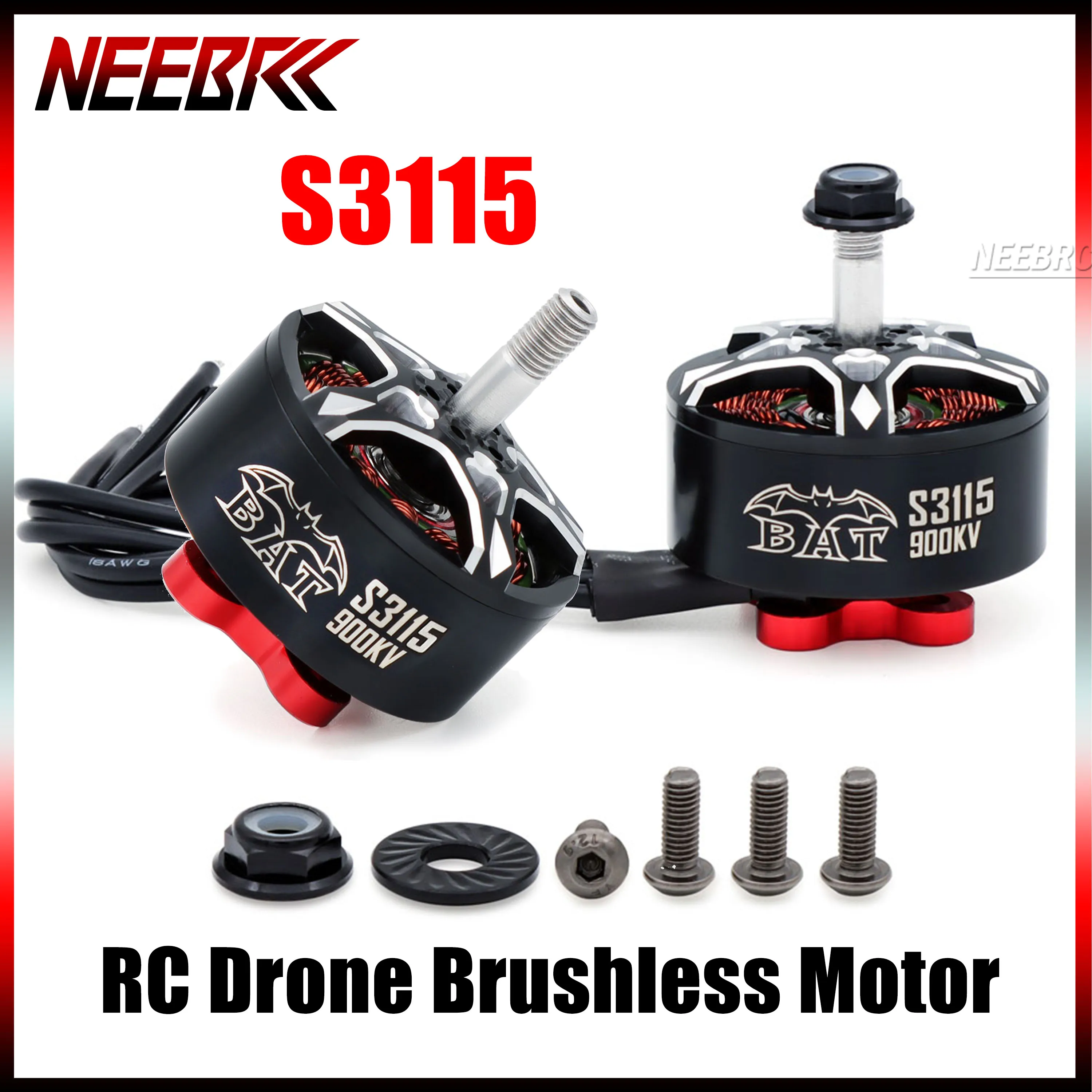 Surpass Hobby Bat S3115 900KV Outrunner Drone Brushless Motor for RC Racing FPV Quadcopter Multicopter 9045 9047 Prop Multirotor