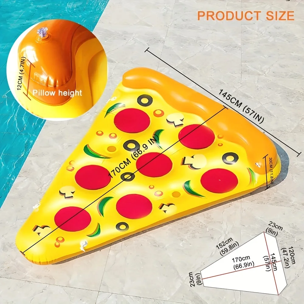 Pływak do basenu Giant Pizza Slice: idealny salon plażowy na imprezy kąpielowe i rozrywkę na plaży! zdobione zabawki ，gathering
